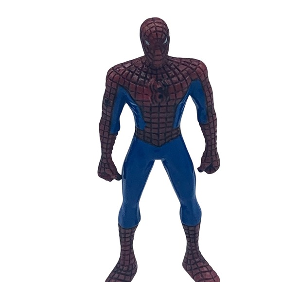Marvel Other - Marvel Spider-Man Action Figure Red Blue PVC 2.75" Mini Figurine Toy Cake Topper